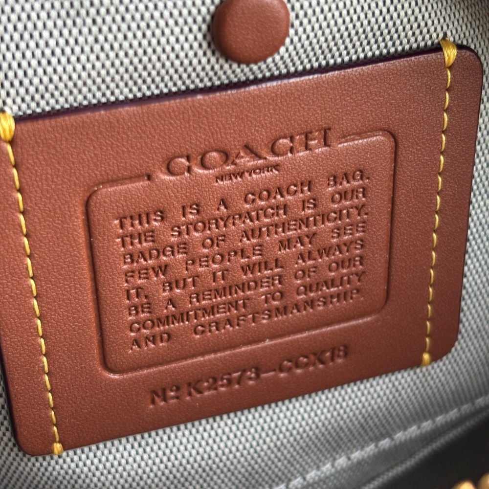 Coach Soft Rogue 34 in Black Leather with Gold Accents - Picture 10 of 12